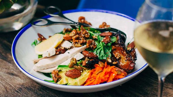 Mrs. Sippy's vegetable and toasted nut salad