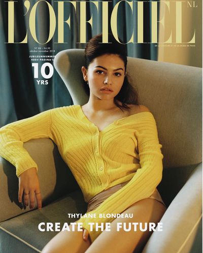 Former child model Thylane Blondeau poses on the cover of French fashion magazine <em>L'Officiel&nbsp;</em>&nbsp;as part of the brand's 10th anniversary for its Dutch publication.&nbsp;&nbsp;