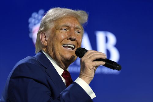 Republican presidential nominee former President Donald Trump speaks during the National Faith Summit at Worship With Wonders Church, Monday, Oct. 28, 2024, in Powder Springs, Ga.