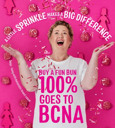 This year Sonja is part of the Baker's Delight 'Pink Buns' campaign.