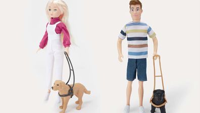Luke and Lacey Guide Dog Handler Dolls from Kmart