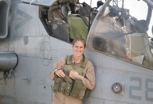 Ms Hunter spent more than a decade as an officer in the US Marine Corps. (Supplied)