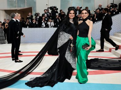 Isha Ambani and Diya Mehta Jatia attend The 2023 Met Gala Celebrating "Karl Lagerfeld: A Line Of Beauty" at The Metropolitan Museum of Art on May 01, 2023 in New York City.