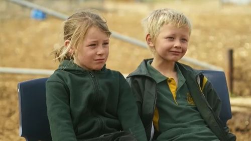 Heidi and Harry Taylor revealed they have been driving the farm ute around for years. Picture: 9NEWS