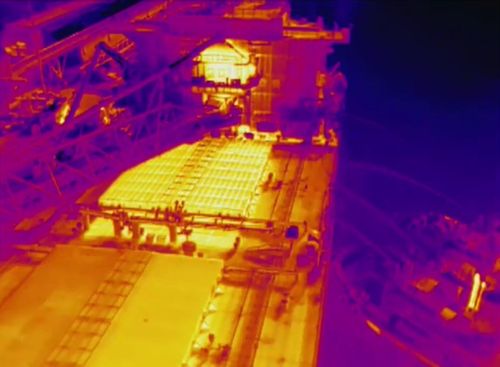 Thermal imaging provides important information to crew on the ground.