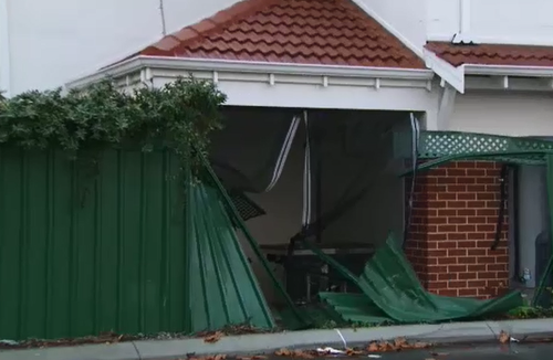 The Nguyen family were shocked when a car came crashing through their fence, narrowly missing two of them.