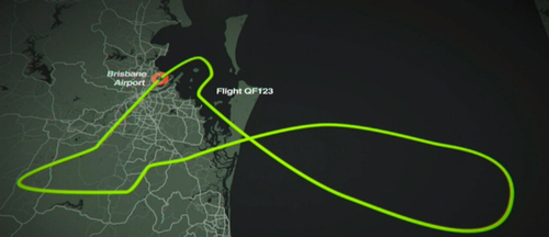 The A330 turned back to Brisbane about 20 minutes after takeoff. (9NEWS)