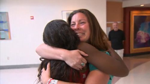 Sara Fleming from St Louis answered Ms Allen's call for a kidney donor knowing she or someone in her family may one day need a donor themselves. (Today.com)