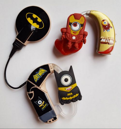 A range of different hearing device decorations. (mylugs.co.uk)