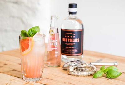 Tickled pink gin cocktail