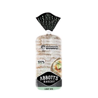 Abbott's Bakery Light Rye Sandwich Slice Bread Loaf 680g