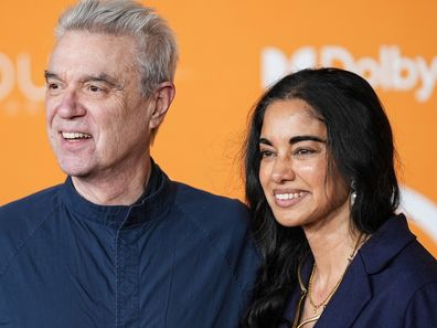 New York, NY - February 25: David Byrne and Mala Gaonkar attend "Dunes: Part 2" New York premiered on February 25, 2024 at Lincoln Center in New York City. (Photo by John Nacion/Getty Images)