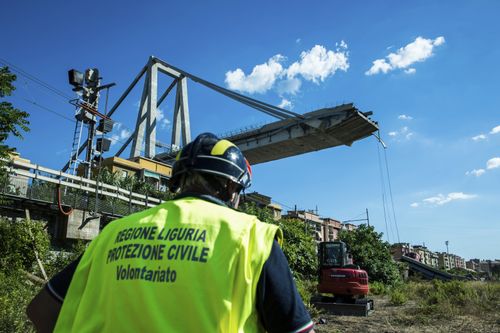 Around 35 vehicles were on the 50-year-old bridge at the time, but there were also victims below.