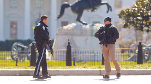 A man apparently shot himself along the north fence of the White House midday, according to the Secret Service. (AAP)