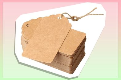 Gift Tags Brown Kraft Paper with 30 Meter Soft Twine String