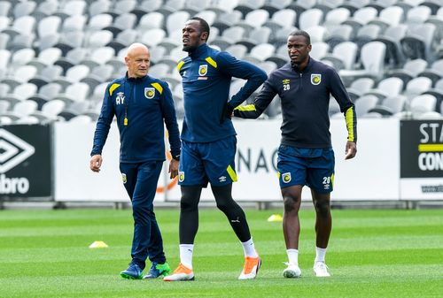 Despite that, the Olympian sprinter admits his fitness and the style and pace of A-League football is seeing him struggle.