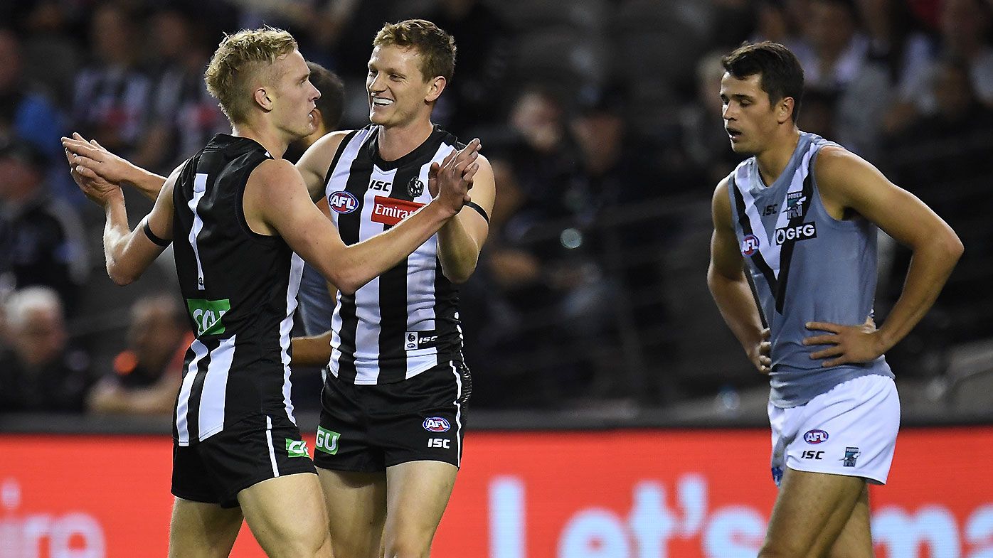 Collingwood reaffirm premiership credentials with comprehensive win over Port Adelaide