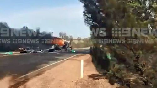 Eyre Highway shuts after fuel tanker explodes