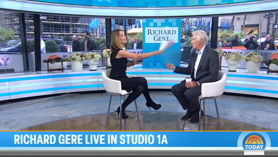 Richard Gere gives Savannah Guthrie the finger live on Today