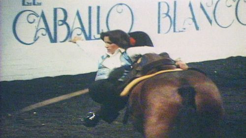 The horse show was famous for its Andalusian dancing stallions and riders in elaborate Spanish costumes. Picture: 9NEWS