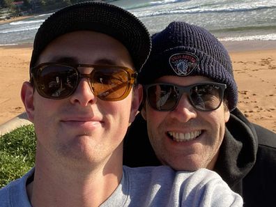 Gus Worland with teenage son Jack male mental health