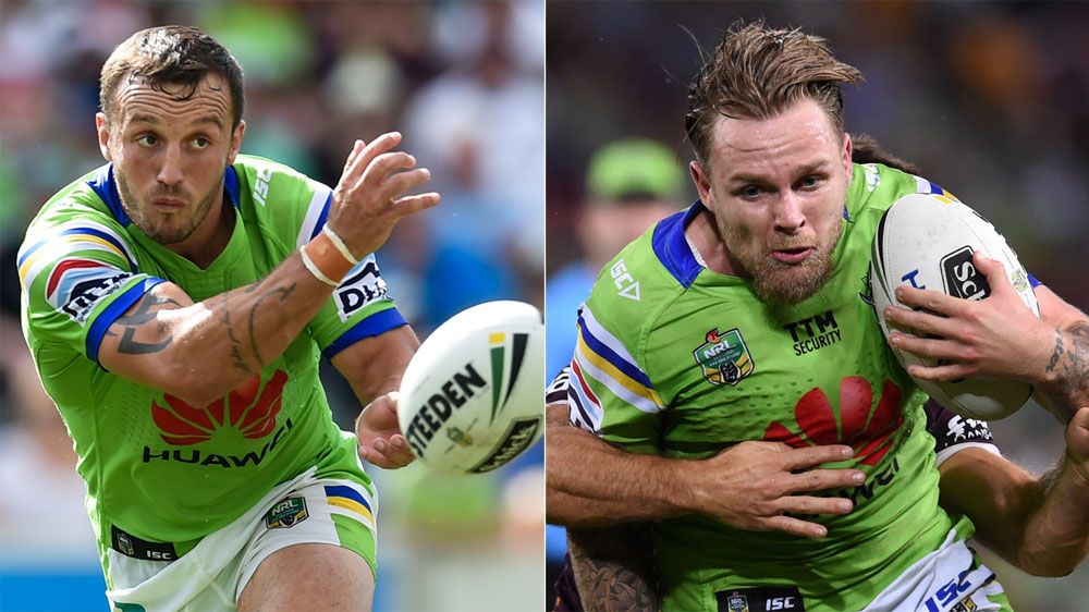 Josh Hodgson (left) and Blake Austin have both been named for the Raiders (AAP)