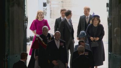 Prince Harry arrives at coronation 