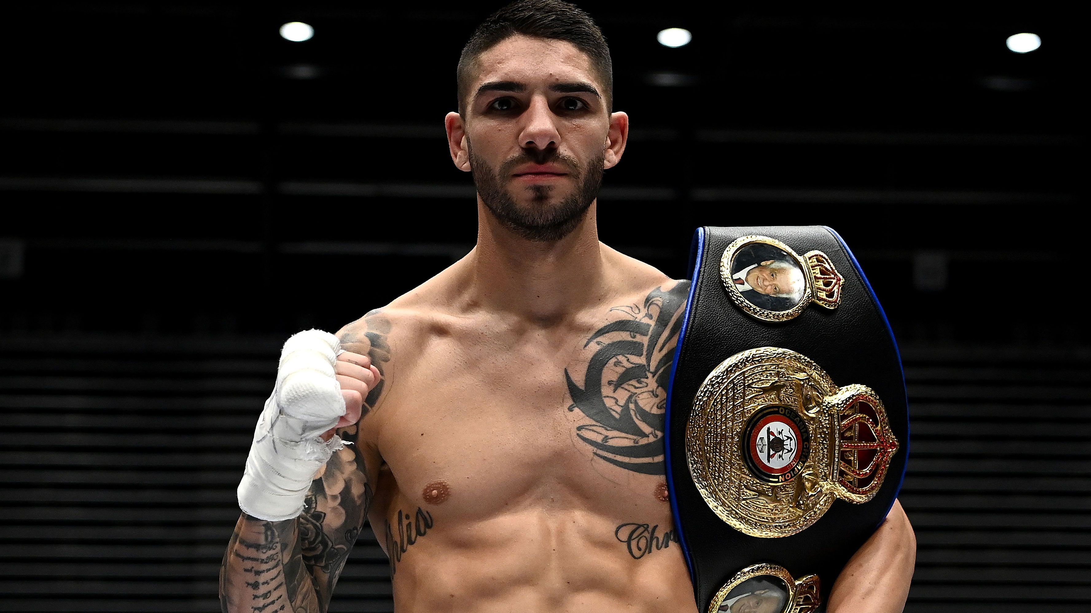 Michael Zerafa after beating Anthony Mundine.