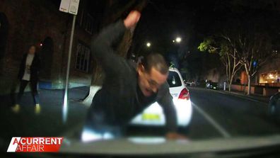 A Sydney passenger was seen in an Uber's dashcam footage.