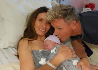 Tana and Gordon Ramsay with baby Jesse James who was born in November 2023.