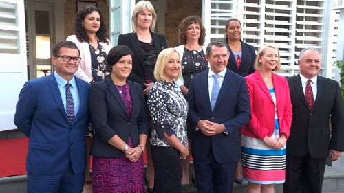 Michael Gunner's new-look cabinet. Picture: 9NEWS