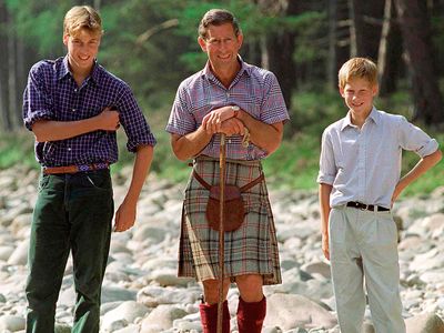 Prince Charles with his sons, 1997