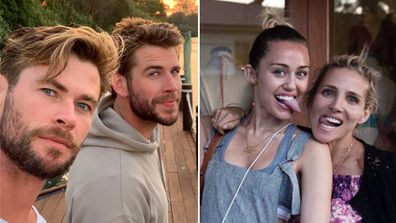 Chris Hemsworth, Liam Hemsworth, Miley Cyrus, Elsa Pataky, Instagram, photo