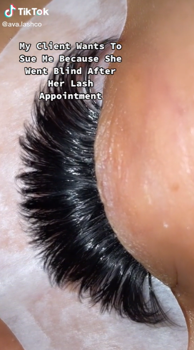 Lash technician's client wants to sue her after going blind from treatment.