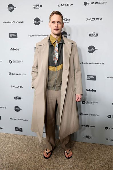 PARK CITY, UTAH - JANUARY 23: Alexander Skarsgård attends "The Moment" Premiere during the 2026 Sundance Film Festival at Eccles Center Theater on January 23, 2026 in Park City, Utah.  (Photo by Dia Dipasupil/Getty Images)