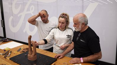 Tom and Sarah-Jane had the contestants confused over their sculpture design on The Block 2022. 