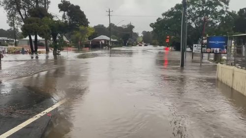 Floods hit suburbs on the south coast of New South Wales.