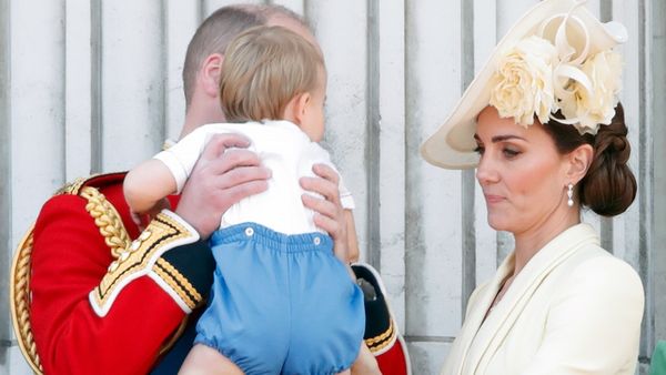 The Duke and Duchess of Cambridge with Prince Louis.