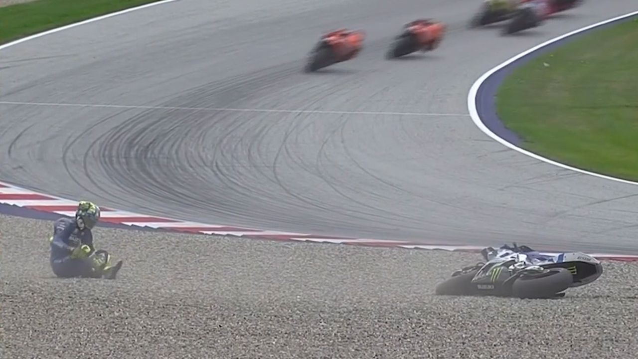 MotoGP 2022: Spanish rider Joan Mir flies off in horror crash in opening lap of Austria GP