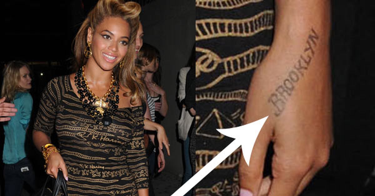 Beyonce's trashy hand tattoo - 9Celebrity