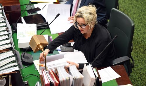 Health Minister Jill Hennessy accidentally sent a controversial text to Deputy Premier James Merlino. 