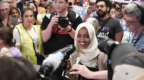 Ilhan Omar arrived in the US as a refugee from Somalia when she was 10. She was elected to Congress last year.