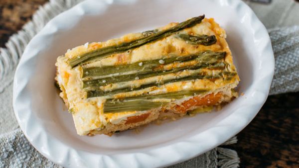 Zucchini and sweet potato vegetable slice