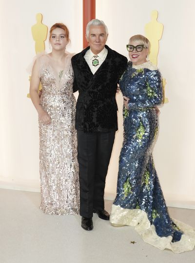 Baz Luhrmann and his wife and daughter