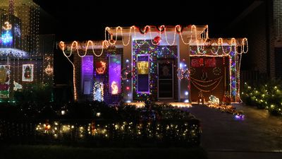 Diwali decorations at 62 Ward St, Schofields 