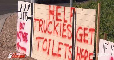 Truckies battle for toilet pitstop