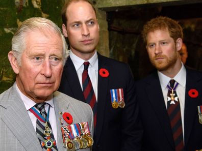 Prince Charles, Prince William and Prince Harry