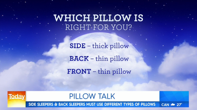 Which pillow is right for you? Side, back, front
