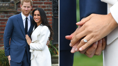 Meghan’s engagement ring incorporated jewels from Diana’s personal collection.