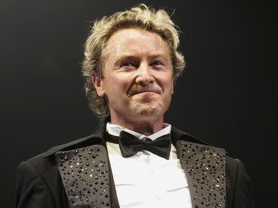 Michael Flatley and his Lord Of The Dance company perform 'Celtic Tiger', about the history of the Irish people, at Wembley Arena on April 18, 2006 in London, England.